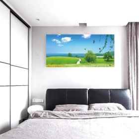 Landscape Painting Adhesive Picture  For Room Decoration Water-Proof Sun-Protect Size: 80cm X 38cm
