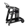 Welding Cart, 3-Tier Welder Cart Heavy Duty with 400Lbs Static Weight Capacity, 360¬∞ Swivel Wheels, Tank Storage Safety Chains, Rolling MIG Welder Ca