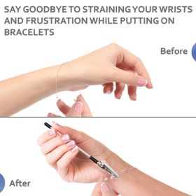 Bracelet Helper Tool Fastener Helper Tool for Bracelet Necklace Jewelry Watch Clasp Helper Portable Easy to Use Made of Metal