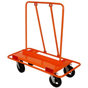 Heavy Duty Drywall Sheet Cart & Panel Dolly 2400lbs load capacity,panel service cart ,8" BlacknMold-On Rubber Wheels