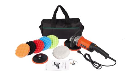 Buffer polisher Rotary Polisher Sander Car Polishing Machine 10 Amp Electric in Pad with Accessory Kit 6 Variable Speeds to Buff, Polish, Smooth and F