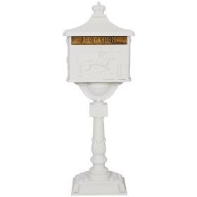 Cast Aluminum Mail Box,Postal Box , Mailbox Color White