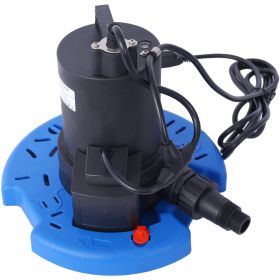 1/4 HP Automatic Swimming Pool Cover Pump 120 V Submersible with 3/4 Check Valve Adapter1850 GPH Water Removal for Pool, Hot Tubs, Rooftops, Water Bed