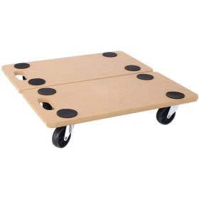 Furniture Moving Dolly, Heavy Duty Wood Rolling Mover with Wheels for Piano Couch Fridge Heavy Items, Securely Holds 500 Lbs (2pcs 22.8" x11.2" Platfo