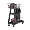 Welding Cart, 3-Tier Welder Cart Heavy Duty with 400Lbs Static Weight Capacity, 360¬∞ Swivel Wheels, Tank Storage Safety Chains, Rolling MIG Welder Ca