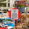 5 Core 4 Inch Outdoor Indoor Speaker 2 Way Pair 20W 8Œ© High Performance Powerful Bass with Effortless Wall Mounting Swivel, All Weather Resistance, S