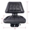 Tractor Seat w/ Backrest Black Slide Track Steel/PVC Compact Mower