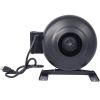 4-Inch 203 CFM Inline Duct Fan: Air Circulation Vent Blower for Hydroponics, Basements, and Kitchens