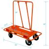 Heavy Duty Drywall Sheet Cart & Panel Dolly 2400lbs load capacity,panel service cart ,8" BlacknMold-On Rubber Wheels