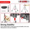 5 Core Drum Throne Comfortable Padded Stool Height Adjustable Music DJ Chair Heavy Duty Seat for Drummer Kids and Adults - DS CH BLK
