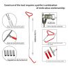 Stainless steel long distance car emergency key hook tool Triangle handle yellow warping plate 18-piece set wedge airbag wrench combination tool