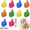 10 Pack Thumb Shape Key Hooks Multifunctional Clip Holder Small Hand Wall Hooks Cute Car Adhesive Hooks Personalized Creative Non-marking Silicone Hoo