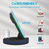 Charging Station for Multiple Devices,3 in 1 Fast Wireless Charging Stand Dock for iPhone 14/13/12/11/Pro/Max/XS/XR/X/8/Plus, for iWatch 7/6/5/4/3/2/S