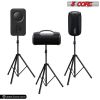5 Core Speaker Stand Tripod Tall Height Adjustable DJ Light Floor Stands Universal 35mm Pole Mount PA Studio Monitor Large Subwoofer Support - SS ECO