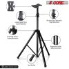 5 Core Speaker Stand Tripod Tall Height Adjustable DJ Light Floor Stands Universal 35mm Pole Mount PA Studio Monitor Large Subwoofer Support - SS ECO
