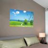 Landscape Painting Adhesive Picture  For Room Decoration Water-Proof Sun-Protect Size: 80cm X 38cm