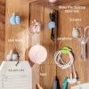 10 Pack Thumb Shape Key Hooks Multifunctional Clip Holder Small Hand Wall Hooks Cute Car Adhesive Hooks Personalized Creative Non-marking Silicone Hoo