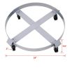 4Pcs Drum Dolly for 55 Gallon Drums,Barrel Dolly with 4 Swivel Caster Wheels,Heavy Duty Steel Frame Drum Cart with Brake for Workshops, Factories, War