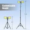 LED Work Light with Stand, 11200 Lumen Dual-Head Tripod Lights Construction, Outdoor Construction Light Stand Portable stand work light with Remote, W