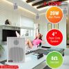 5 Core 4 Inch Outdoor Indoor Speaker 2 Way Pair 20W 8Œ© High Performance Powerful Bass with Effortless Wall Mounting Swivel, All Weather Resistance, S