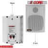 5 Core 4 Inch Outdoor Indoor Speaker 2 Way Pair 20W 8Œ© High Performance Powerful Bass with Effortless Wall Mounting Swivel, All Weather Resistance, S