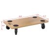 Furniture Moving Dolly, Heavy Duty Wood Rolling Mover with Wheels for Piano Couch Fridge Heavy Items, Securely Holds 500 Lbs (2pcs 22.8" x11.2" Platfo