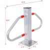 Parking bollard,pole barrier with lock ,car parking protection posts,home garage street decor ,parking barrier gray