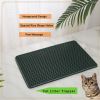 Cat Litter Mat, Kitty Litter Trapping Mat, Double Layer Mats with MiLi Shape Scratching design, Urine Waterproof, Easy Clean, Scatter Control 21" x 14