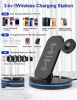 Charging Station for Multiple Devices,3 in 1 Fast Wireless Charging Stand Dock for iPhone 14/13/12/11/Pro/Max/XS/XR/X/8/Plus, for iWatch 7/6/5/4/3/2/S