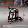 Welding Cart, 3-Tier Welder Cart Heavy Duty with 400Lbs Static Weight Capacity, 360¬∞ Swivel Wheels, Tank Storage Safety Chains, Rolling MIG Welder Ca