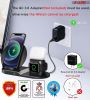 Wireless Charger 3 in 1 10W / 15W Qi Fast Charging Pad Dock Station Travel Chargers for Multiple Devices for iPhones, Android, Galaxy S- Series, Watch