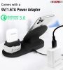 Wireless Charger 3 in 1 10W / 15W Qi Fast Charging Pad Dock Station Travel Chargers for Multiple Devices for iPhones, Android, Galaxy S- Series, Watch