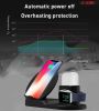 Wireless Charger 3 in 1 10W / 15W Qi Fast Charging Pad Dock Station Travel Chargers for Multiple Devices for iPhones, Android, Galaxy S- Series, Watch
