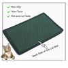 Cat Litter Mat, Kitty Litter Trapping Mat, Double Layer Mats with MiLi Shape Scratching design, Urine Waterproof, Easy Clean, Scatter Control 21" x 14