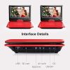 DBPOWER 11.5" Portable DVD Player;  5-Hour Built-in Rechargeable Battery;  9" Swivel Screen;  Support CD/DVD/SD Card/USB;  Remote Control;  1.8 Meter