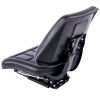 Tractor Seat w/ Backrest Black Slide Track Steel/PVC Compact Mower