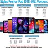 Stylus Pen For IPad With Palm Rejection; Active Pencil Compatible With (2018-2022) Apple IPad Pro (11/12.9 Inch); iPad Air 3rd/4th Gen; iPad 6/7/8th G