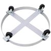 4Pcs Drum Dolly for 55 Gallon Drums,Barrel Dolly with 4 Swivel Caster Wheels,Heavy Duty Steel Frame Drum Cart with Brake for Workshops, Factories, War