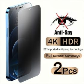 2Pcs Full Cover Anti-Spy Screen Protector For IPhone Series (size: For Iphone 13 Promax)
