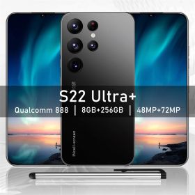 Hot Sale Brand New Smart Phone S22 Ultra+ Dual Nano SIM Android Version US Ready Stock. (Color: Black)