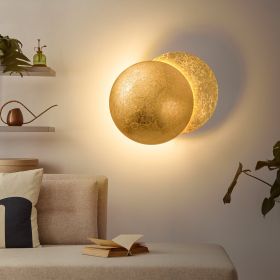 Phases of Moon Wall Fixture, Wall Lamp, Art Decor Style Ambient Accent Lights, Modern Luxury Lamp (Color: GOLD)
