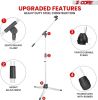 5 Core Tripod Mic Stand Heavy Duty Height Adjustable Floor Microphone Boom Arm Pedestal Para Microfono for Singing On Stage Studio - MS 080 WH