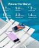 Portable Charger with Built in Cables, Portable Charger with Cords Wires Slim 10000mAh Travel Essentials Battery Pack 6 Outputs 3A High Speed Power Ba