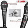 5 Core Microphone Professional Dynamic Vocal Neodymium Cardioid Unidirectional Handheld Mic for Speakers, Karaoke W/Steel Mesh Grille, Metal Body ON/O