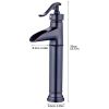 Farmhouse Waterfall Bathroom Faucet for Vessel Sink Single Hole Bowl Mixer Tap, brass materil