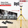 5 Core Speaker Stand Tripod Pair Tall Height Adjustable Heavy Duty DJ Light Floor Stands Universal 35mm Pole Mount PA Studio Monitor Large Subwoofer S