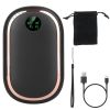 Rechargeable Hand Warmer Electric Hand Heater Portable Reusable Pocket Warmer Power Bank with Digital Display Sunset Light 3 Levels Double-sided Heati
