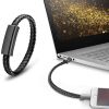 USB Charging Bracelet Cable Fashion Double Braided Leather Wrist Data Charger Cord; Perfect Birthday/Christmas/New Year/Thanksgiving Day Gift For Fami