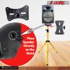 5 Core Speaker Stand Tripod Pair Tall Height Adjustable Heavy Duty DJ Light Floor Stands Universal 35mm Pole Mount PA Studio Monitor Large Subwoofer S