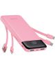 Portable Charger with Built in Cables, Portable Charger with Cords Wires Slim 10000mAh Travel Essentials Battery Pack 6 Outputs 3A High Speed Power Ba